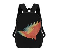 sinyumoney 3D Printed Children Whale Retro Vintage Color Rucksacks Fashion Casual Daypack Cute Travel Bags Outdoor Casual Daypack for Boy And Girl 17inch