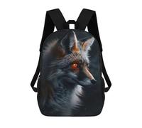 sinyumoney 3D Printed Children's 17inch A Fierce Fox School Backpack High Capacity Travel Book School Bags for Boys Elementary And Middle School Students