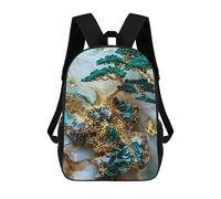sinyumoney 3D Printed Children's 17inch Abstract Bonsai Tree School Backpack High Capacity Travel Book School Bags for Boys Elementary And Middle School Students