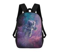 sinyumoney 3D Printed Children's 17inch Astronaut Floating in Space-1 School Backpack High Capacity Travel Book School Bags for Boys Elementary And Middle School Students