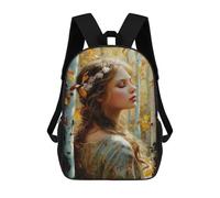 sinyumoney 3D Printed Children's 17inch Autumnal Forest Fantasy School Backpack High Capacity Travel Book School Bags for Boys Elementary And Middle School Students