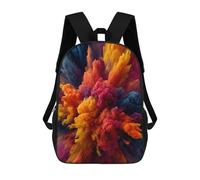 sinyumoney 3D Printed Children's 17inch Backpack Colorful Powder Explosion -1 Travel Lightweight School Bag Fashion Backpack for Kids School Students