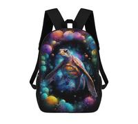 sinyumoney 3D Printed Children's 17inch Backpack Colorful Sea Turtle Art Print Travel Lightweight School Bag Fashion Backpack for Kids School Students