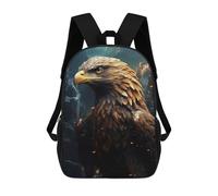 sinyumoney 3D Printed Children's 17inch Backpack Cool Wild Bald Eagle Travel Lightweight School Bag Fashion Backpack for Kids School Students
