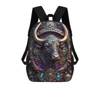 sinyumoney 3D Printed Children's 17inch Backpack Cosmic Bull Engine Travel Lightweight School Bag Fashion Backpack for Kids School Students