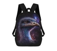 sinyumoney 3D Printed Children's 17inch Backpack Cosmic Emu Portrait-15 Travel Lightweight School Bag Fashion Backpack for Kids School Students