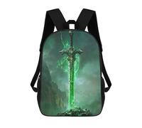 sinyumoney 3D Printed Children's 17inch Backpack Cursed Sword Travel Lightweight School Bag Fashion Backpack for Kids School Students