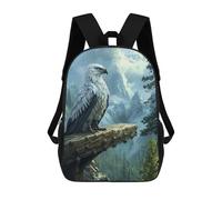 sinyumoney 3D Printed Children's 17inch Backpack Eagle on Mountaintop Travel Lightweight School Bag Fashion Backpack for Kids School Students