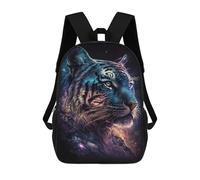 sinyumoney 3D Printed Children's 17inch Backpack Galactic Tiger Portrait-31 Travel Lightweight School Bag Fashion Backpack for Kids School Students