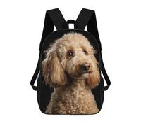sinyumoney 3D Printed Children's 17inch Backpack Golden Poodle Dog Breed Travel Lightweight School Bag Fashion Backpack for Kids School Students