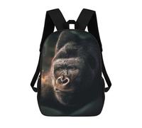 sinyumoney 3D Printed Children's 17inch Backpack Gorilla Flame Travel Lightweight School Bag Fashion Backpack for Kids School Students