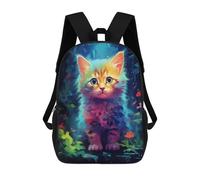sinyumoney 3D Printed Children's 17inch Backpack Kitty No1 Travel Lightweight School Bag Fashion Backpack for Kids School Students