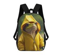 sinyumoney 3D Printed Children's 17inch Backpack Sad Frog Travel Lightweight School Bag Fashion Backpack for Kids School Students