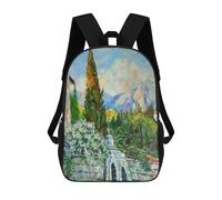 sinyumoney 3D Printed Children's 17inch Backpack Summer Morning Travel Lightweight School Bag Fashion Backpack for Kids School Students