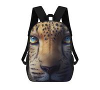 sinyumoney 3D Printed Children's 17inch Backpack The Big Cat Face Travel Lightweight School Bag Fashion Backpack for Kids School Students