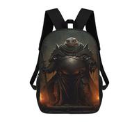 sinyumoney 3D Printed Children's 17inch Backpack The Dark Frog Travel Lightweight School Bag Fashion Backpack for Kids School Students