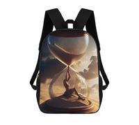 sinyumoney 3D Printed Children's 17inch Backpack Timeless Future in Desert Travel Lightweight School Bag Fashion Backpack for Kids School Students