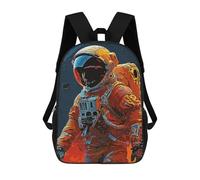 sinyumoney 3D Printed Children's 17inch Beyond The Stars School Backpack High Capacity Travel Book School Bags for Boys Elementary And Middle School Students