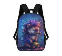 sinyumoney 3D Printed Children's 17inch Colorful Hedgehog Art Print-3 School Backpack High Capacity Travel Book School Bags for Boys Elementary And Middle School Students