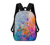 sinyumoney 3D Printed Children's 17inch Colorful Paint Splatter Art School Backpack High Capacity Travel Book School Bags for Boys Elementary And Middle School Students