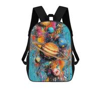sinyumoney 3D Printed Children's 17inch Cosmic Abstract Painting-1 School Backpack High Capacity Travel Book School Bags for Boys Elementary And Middle School Students