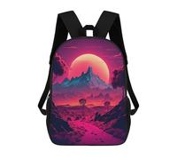 sinyumoney 3D Printed Children's 17inch Cosmic Dreams School Backpack High Capacity Travel Book School Bags for Boys Elementary And Middle School Students