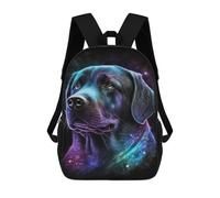 sinyumoney 3D Printed Children's 17inch Cosmic Labrador Portrait-4 School Backpack High Capacity Travel Book School Bags for Boys Elementary And Middle School Students