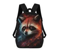 sinyumoney 3D Printed Children's 17inch Cosmic Raccoon Art Print-33 School Backpack High Capacity Travel Book School Bags for Boys Elementary And Middle School Students