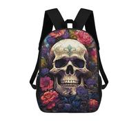 sinyumoney 3D Printed Children's 17inch Day of The Dead Artwork-1 School Backpack High Capacity Travel Book School Bags for Boys Elementary And Middle School Students