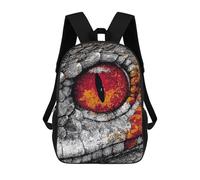 sinyumoney 3D Printed Children's 17inch Dragon Eye Illustration School Backpack High Capacity Travel Book School Bags for Boys Elementary And Middle School Students