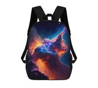 sinyumoney 3D Printed Children's 17inch Enigma School Backpack High Capacity Travel Book School Bags for Boys Elementary And Middle School Students