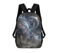 sinyumoney 3D Printed Children's 17inch Galactic Guardian Celestial Majesty School Backpack High Capacity Travel Book School Bags for Boys Elementary And Middle School Students