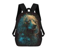 sinyumoney 3D Printed Children's 17inch Goldendoodle Dog School Backpack High Capacity Travel Book School Bags for Boys Elementary And Middle School Students