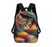 sinyumoney 3D Printed Children's 17inch I Love My Blanket School Backpack High Capacity Travel Book School Bags for Boys Elementary And Middle School Students