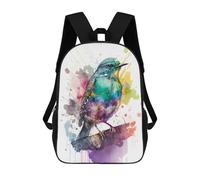 sinyumoney 3D Printed Children's 17inch Love Birds School Backpack High Capacity Travel Book School Bags for Boys Elementary And Middle School Students