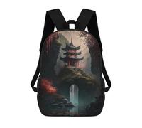 sinyumoney 3D Printed Children's 17inch Magic Sight School Backpack High Capacity Travel Book School Bags for Boys Elementary And Middle School Students