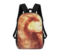 sinyumoney 3D Printed Children's 17inch Magical Fire Dragon Artwork -1 School Backpack High Capacity Travel Book School Bags for Boys Elementary And Middle School Students