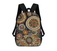 sinyumoney 3D Printed Children's 17inch Native American Artwork School Backpack High Capacity Travel Book School Bags for Boys Elementary And Middle School Students