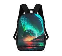 sinyumoney 3D Printed Children's 17inch School Bags Aurora Frosty Wonderland Backpack Travel Lightweight Backpack Book Bags Kids Boys Girls School Bag