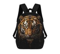 sinyumoney 3D Printed Children's 17inch School Bags Black Dark Bengal Tiger Backpack Travel Lightweight Backpack Book Bags Kids Boys Girls School Bag