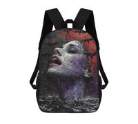 sinyumoney 3D Printed Children's 17inch School Bags Black Magic Fashion Backpack Travel Lightweight Backpack Book Bags Kids Boys Girls School Bag