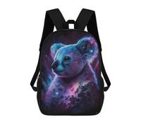 sinyumoney 3D Printed Children's 17inch School Bags Cosmic Bear Art Print-1 Backpack Travel Lightweight Backpack Book Bags Kids Boys Girls School Bag