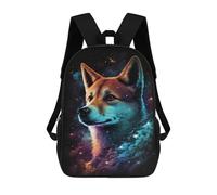 sinyumoney 3D Printed Children's 17inch School Bags Cosmic Canine Portrait-2 Backpack Travel Lightweight Backpack Book Bags Kids Boys Girls School Bag