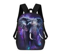 sinyumoney 3D Printed Children's 17inch School Bags Cosmic Elephant Art Print-6 Backpack Travel Lightweight Backpack Book Bags Kids Boys Girls School Bag