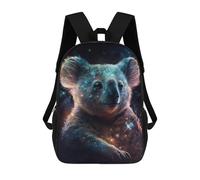 sinyumoney 3D Printed Children's 17inch School Bags Cosmic Koala Celestial Wildlife Art Backpack Travel Lightweight Backpack Book Bags Kids Boys Girls School Bag
