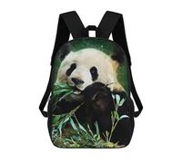 sinyumoney 3D Printed Children's 17inch School Bags Cute Panda Backpack Travel Lightweight Backpack Book Bags Kids Boys Girls School Bag