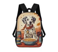 sinyumoney 3D Printed Children's 17inch School Bags Dalmatian Dog Backpack Travel Lightweight Backpack Book Bags Kids Boys Girls School Bag