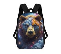 sinyumoney 3D Printed Children's 17inch School Bags Fantastic Bear Backpack Travel Lightweight Backpack Book Bags Kids Boys Girls School Bag