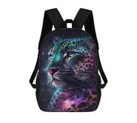 sinyumoney 3D Printed Children's 17inch School Bags Galactic Leopard Portrait-18 Backpack Travel Lightweight Backpack Book Bags Kids Boys Girls School Bag