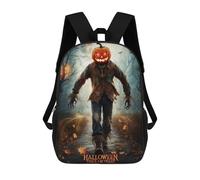 sinyumoney 3D Printed Children's 17inch School Bags Halloween Scarecrow Backpack Travel Lightweight Backpack Book Bags Kids Boys Girls School Bag